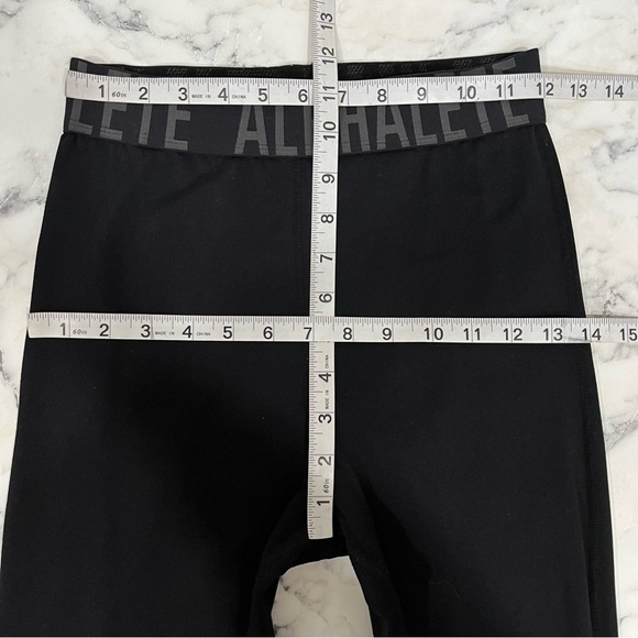 Alphalete Black Hi Rise Lattice Cut Out Calf Leggings Small - Picture 5 of 8